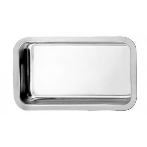 Plat demi-profond pour vitrine - Inox 18% poli standard