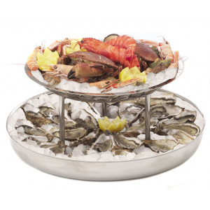 Plateau pour fruits de mer à 2 plateaux - Diamètres : 36 cm  et 45 cm - 2 plateaux