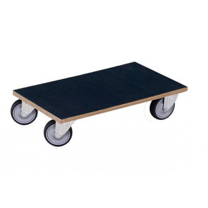 https://www.techni-contact.site/ressources/images/produits/merchandising/plateau-roulant-avec-roulettes-pivotantes-en-caoutchouc-96232411-1.jpg - Dimensions plateau : 600 x 350 mm - Chargement : 300 Kg
- Roue Ø 100 mm