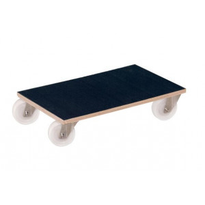 https://www.techni-contact.site/ressources/images/produits/merchandising/plateau-roulant-avec-roulettes-pivotantes-en-polyamide-63719843-1.jpg - Dimensions plateau : 600 x 350 mm - Chargement : 500 Kg - Roue Ø 100 mm