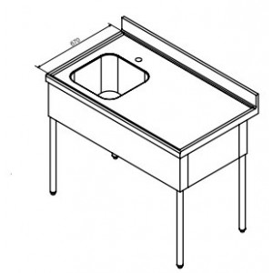 Plonges d'une profondeur de 700 mm en inox 304 - Profondeur plonges : 700 mm - Hauteur : 900 mm