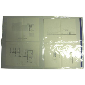 Poche protection de plans - Plan d'architecte au format A0 (841x1189 mm) ou A1 (594x841 mm)