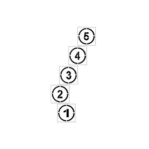 Pochoir chiffre magique pour marquage - En PVC