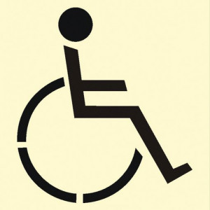 Pochoir PVC Symbole Handicapé - Pochoir en PVC réutilisable