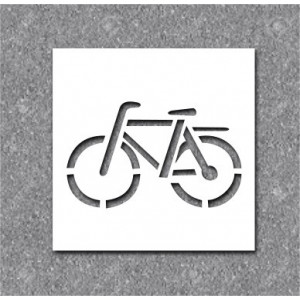 Pochoir vélo pour marquage - En PVC souple - épaisseur 0.2 mm