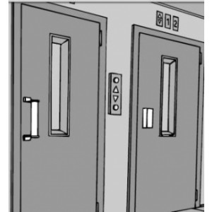 Poignées de porte d'ascenseur - Accessoires adaptables pour des cabines d'ascenseur