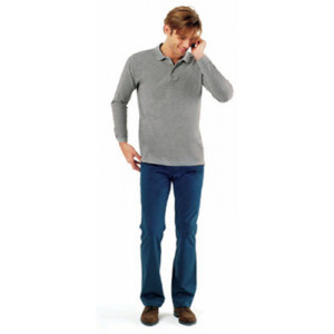 Polo coton manches longues homme - Polo personnalisable manches longues homme maille piquée