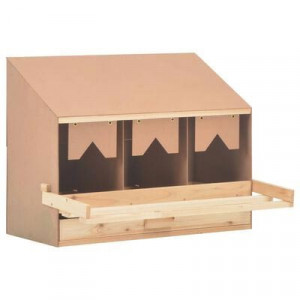 Pondoir 3 compartiments en bois - Dim.(l x P x H) : 72 x 33 x 54/38 cm - 2 Modèles - Bois de pin solide + MDF 