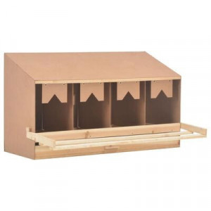 Pondoir 4 compartiments en bois - Dim.(l x P x H) : 106 x 40 x 59/45 cm – 2 Modèles - Bois de pin solide + MDF 