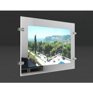 Porte affiche led châssis Miroir - Ultra haute luminosité 6500 lumens