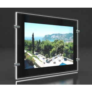 Porte affiche led châssis noir laqué - Châssis noir laqué