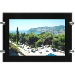 Porte affiche LED recto-verso - Châssis noir laqué - Ultra haute luminosité 6500 lumens