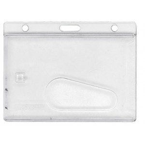 Porte-badge transparent pour cartes - Matière en plastique rigide ABS ou vinyle