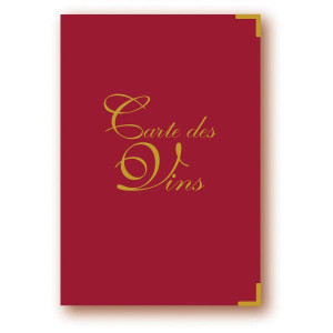 Porte carte vin pour restaurant - Vendue à l'unité - Noir ou Rouge - 17,6 x 25,5 cm
