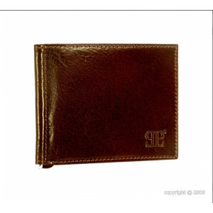 Porte-cartes en cuir marron pour homme - Dimension (L x h)  : 11 x 9 cm - Ensemble de 6 rangements