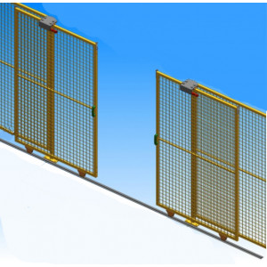 Porte de sécurité grillagée coulissante - Dimensions (L x H) mm : De 700 x 950 à 1500 x 1901