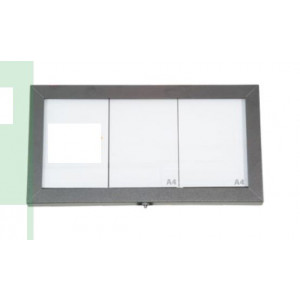 Porte menu extérieur affichage LED - 2 Formats : 3 x A4 - 6 x A4 - Dimensions : 38, 6 x 71,7 x 7,4 cm