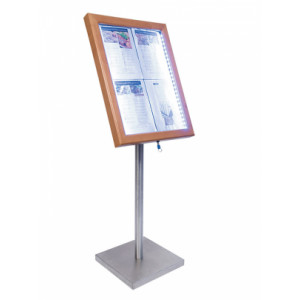 Porte menu LED 4 x A4 - Format : 4 x A4 -Dimensions : 69,7 x 53 x 6,4 cm - Type  : Porte affiche LED