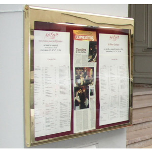 Porte-menu mural - Capacité : 8xA4 - Dimensions : 900x700x35mm