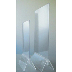 Porte menu plexiglass de table - Dimensions : 22 x 15 - 30 x 21 cm