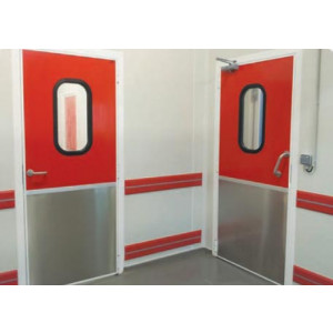 Porte semi isotherme - Huisserie en aluminium laqué