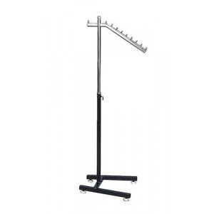 https://www.techni-contact.site/ressources/images/produits/merchandising/porte-vetement-autoportant-mono-face-52651767-1.jpg - Matière : Acier - Finition : Chrome / Noir - Portant simple, double ou triple