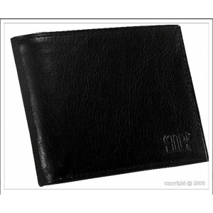 Portefeuille homme en cuir - Dimension (L x h)  : 12,5 x 10 cm - 3 compartiments