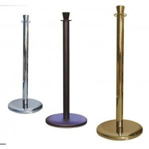 Poteau à corde tête cylindrique - Hauteur : 980 mm - Diamètre : 50 mm - Plusieurs coloris disponibles