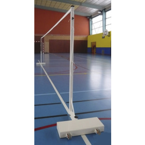 Poteau de badminton - Hauteur réglable : 1.40 à 1.55 m