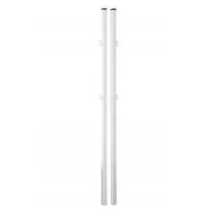 Poteaux de badminton acier - Dimensions : 41 mm - Plastifié blanc - Usage scolaire