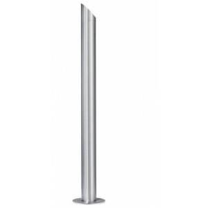 Poteau en acier inoxydable ø 76 mm - Hauteur hors sol : 900 mm + tête - Diamètre : 76 mm - Acier inox - 4 têtes disponibles
