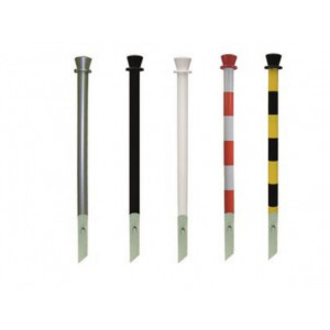 Poteaux de chantier à planter - Diamètre : 50 mm - Hauteur : 950 mm - 5 coloris disponibles