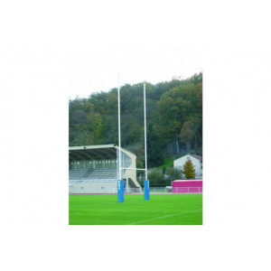 Poteaux de rugby pour compétition - Hauteur Hors Sol : 11 m - Aluminium Ø 120 mm – Fourreaux à sceller
