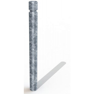 https://www.techni-contact.site/ressources/images/produits/merchandising/potelet-a-gorge-en-acier-galvanise-16413965-1.jpg - Hauteur hors sol : 900 à 1300 mm - Diamètre : 76 mm - Tube acier galvanisé
