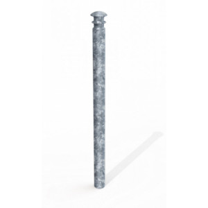 https://www.techni-contact.site/ressources/images/produits/merchandising/potelet-anti-stationnement-acier-galvanise-42154196-1.jpg - Hauteur : 900 à 1300 mm - Diamètre : Ø 76 mm - A sceller ou sur platine