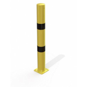 https://www.techni-contact.site/ressources/images/produits/merchandising/potelet-de-protection-industriel-o102-mm-28144474-1.jpg - Diamètre : 102 mm - Hauteur : 900 mm - Corps en tube acier - Sur platine