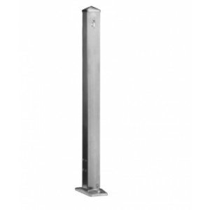 Potelet de ville inox 70 x 70 mm - Hauteur hors sol : 900 mm - Dimensions : 70 x 70 mm - Acier inox - Tête pyramide