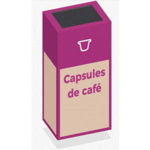 Box de recyclage capsules de café - Contenance : 20 kilos de marc de café