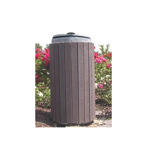 Poubelle jardin public - Diamètre : 52 cm - Capacité : 130 Litres