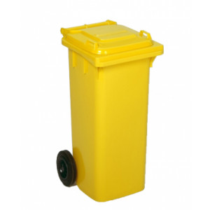 Poubelle sur roues plastique 120L - Dimensions (H x P x L) : 940 x 480 x 550 mm