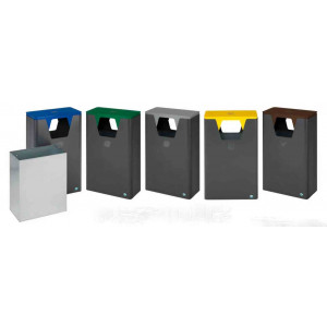 https://www.techni-contact.site/ressources/images/produits/merchandising/poubelle-tri-selectif-60-l-44244967-1.jpg - Capacité : 60 L - Dim.(H x L x P) : 825 x 500 x 250 mm - 5 Couleurs couvercles