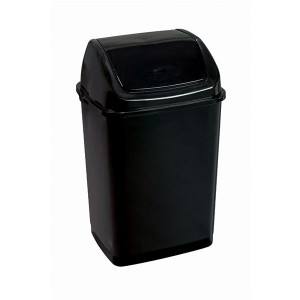 Poubelles à couvercle basculant - Matière : acier - Dimensions: 360 × 290 × 550 mm