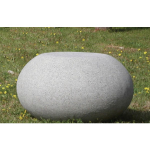 Pouf de ville en béton - Diamètre : 650 mm - Assise : 410 cm - A ancrer avec tiges métalliques 