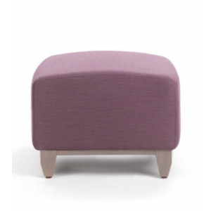 Pouf design pour intérieur bar - Pouf à ressort, piétement en hêtre ou en chêne