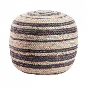 Pouf en fibres naturelles - Pouf de style Scandinave fabriqué en fibres naturelles