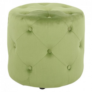 Pouf en velours - pouf de style Vintage en velours effet capitonné