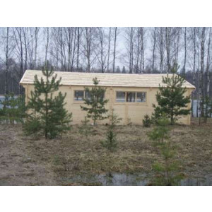 Préau en bois  - Surface totale  : 80 m² - Dimensions : 8 x 10 m