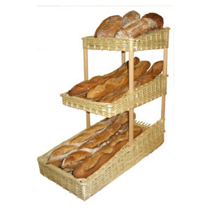 Présentoir à pain 3 niveaux - Dimensions (cm) : 30 x 60 x 60