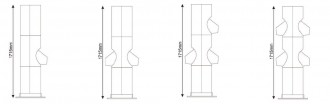 Présentoir d'accueil plastique - Dimensions  : 543 x 532 mm