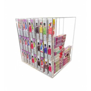 https://www.techni-contact.site/ressources/images/produits/merchandising/presentoir-de-comptoir-pour-e-cigarettes-51922241-1.jpg - Dimensions (L x P x H) : 380 x 320 x 420 mm - En acrylique transparent